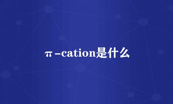 π-cation是什么