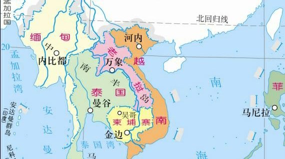 缅甸、泰国、老挝、越南 的首都分别是什么