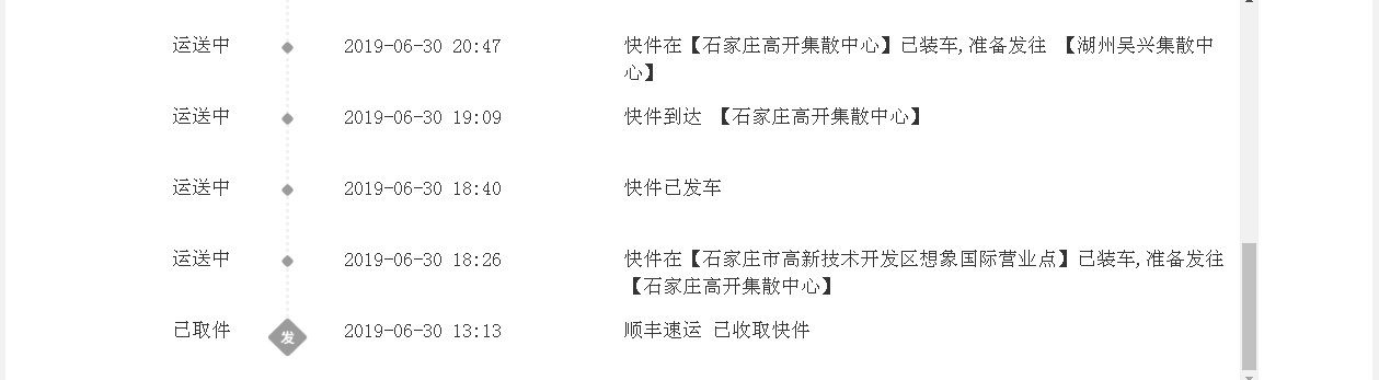 顺丰特惠单号SF1001234746399这个快递走到哪里了