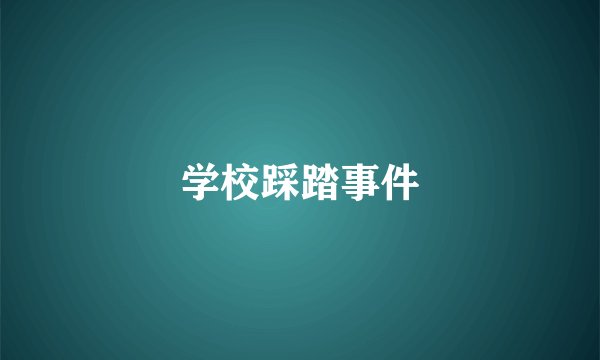 学校踩踏事件