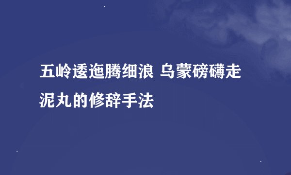 五岭逶迤腾细浪 乌蒙磅礴走泥丸的修辞手法