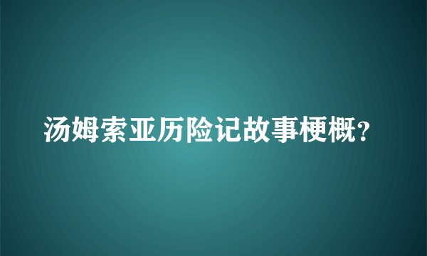 汤姆索亚历险记故事梗概？