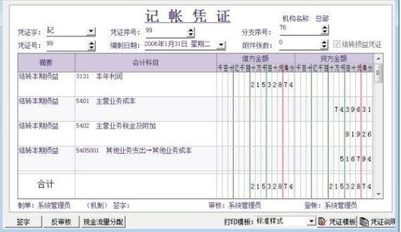 将所得税费用结转到本年利润账户，为什么所得税费用是贷方？