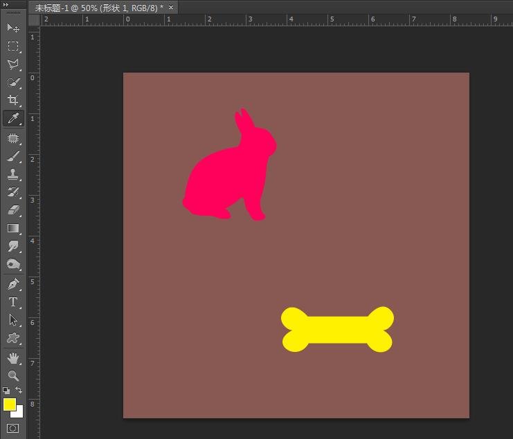 photoshop吸管工具取色后不知如何填充。
