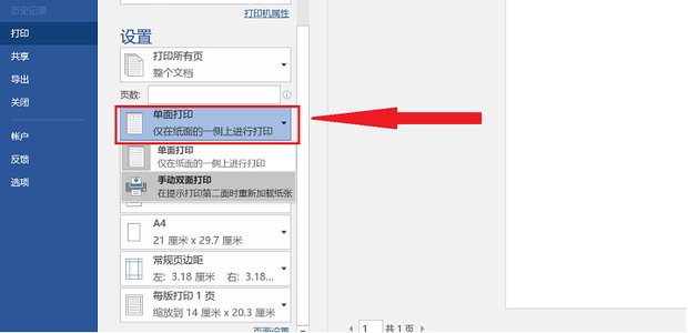 在WORD里如何实现自动双面打印!