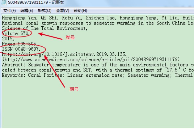论文期号和卷号的意思