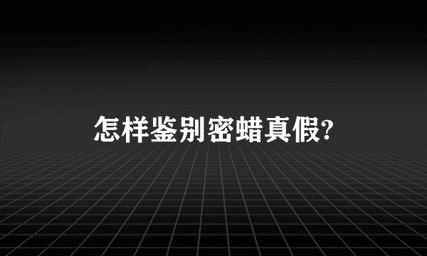 怎样鉴别密蜡真假?