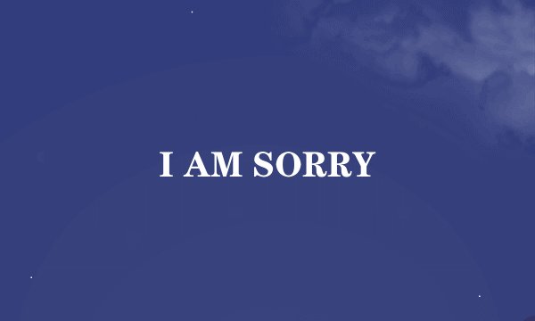 I AM SORRY