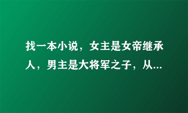 找一本小说，女主是女帝继承人，男主是大将军之子，从小被送进宫中和女主一起生活，被当做未来皇夫养大，