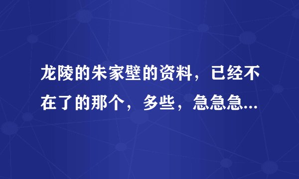 龙陵的朱家壁的资料，已经不在了的那个，多些，急急急急急急急啊啊啊啊……