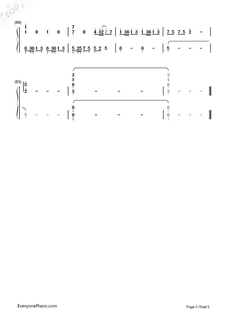 可惜没如果双手简谱版