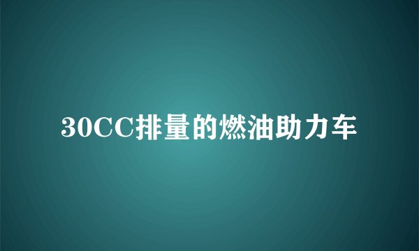 30CC排量的燃油助力车