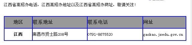 谁知道 江西省高招办详细地址啊，注意 是省高招办啊