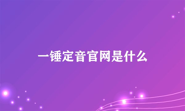 一锤定音官网是什么