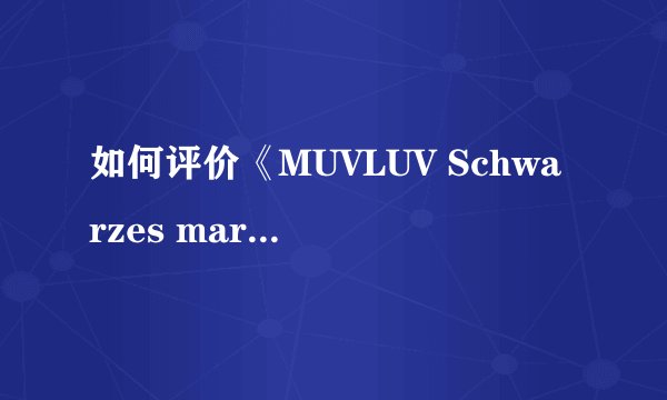 如何评价《MUVLUV Schwarzes marken》
