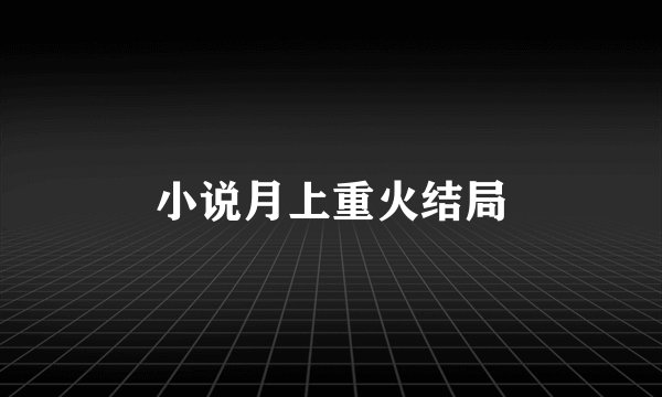 小说月上重火结局