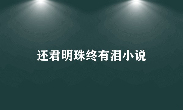 还君明珠终有泪小说