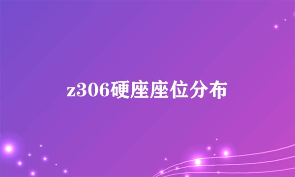 z306硬座座位分布