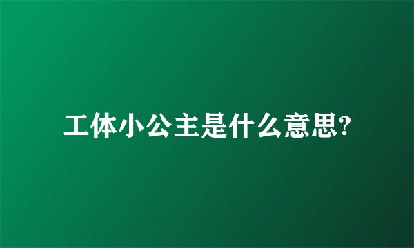 工体小公主是什么意思?