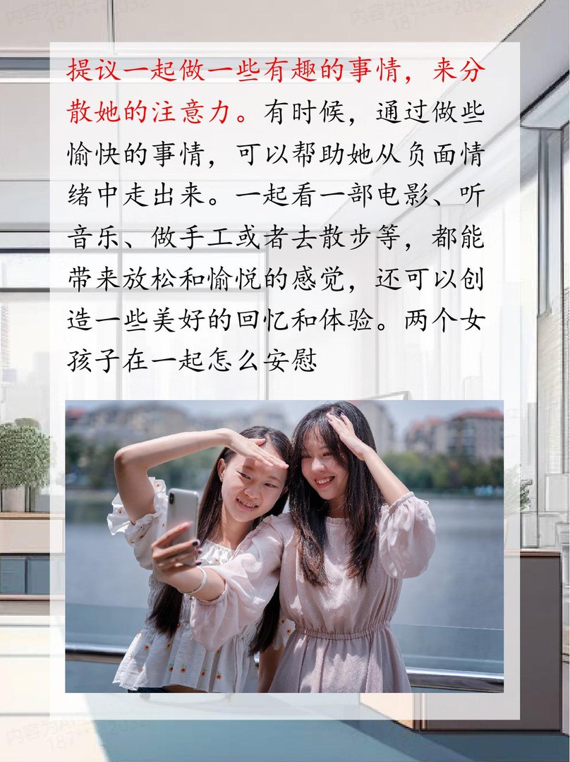 两个女孩子在一起怎么安慰