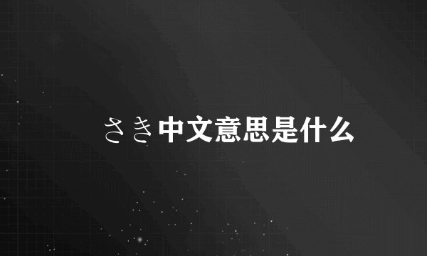 辻さき中文意思是什么