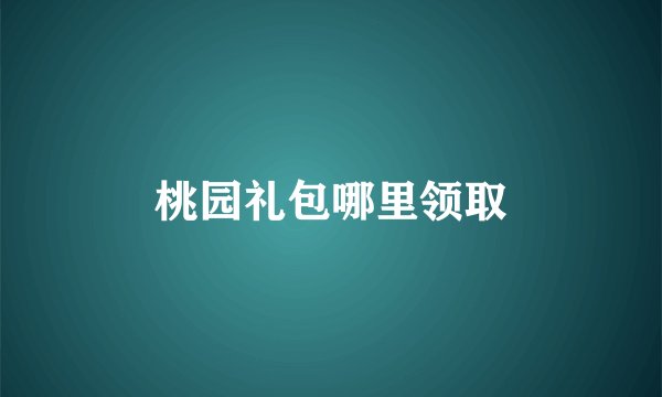 桃园礼包哪里领取