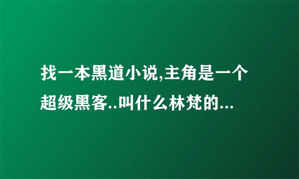 找一本黑道小说,主角是一个超级黑客..叫什么林梵的好像.他创了一个帮派叫隐帮.
