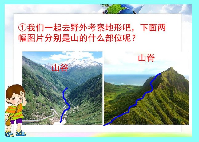 山谷和山脊的区别图示