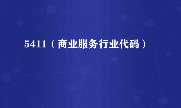 5411（商业服务行业代码）