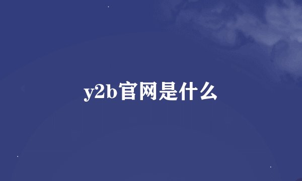 y2b官网是什么