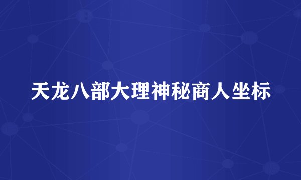 天龙八部大理神秘商人坐标