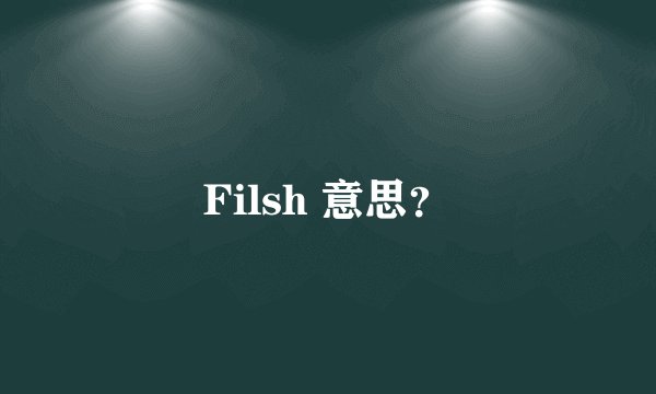 Filsh 意思？