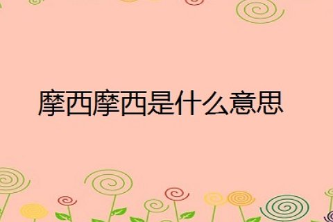 摩西摩西是什么意思