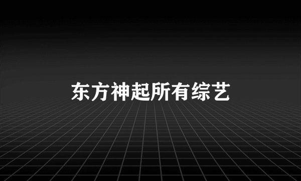东方神起所有综艺