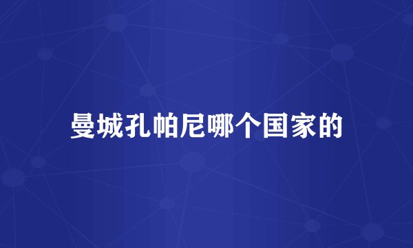 曼城孔帕尼哪个国家的