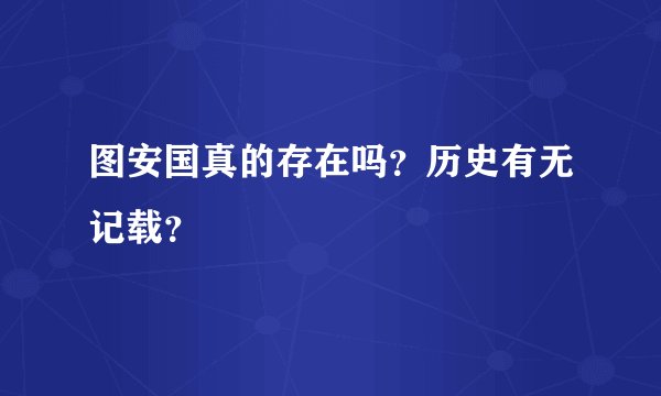 图安国真的存在吗？历史有无记载？
