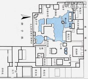 跪求。。。高清 苏州狮子林平面图。。。