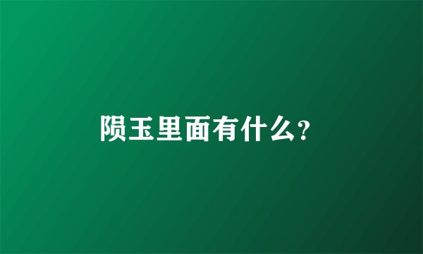 陨玉里面有什么？