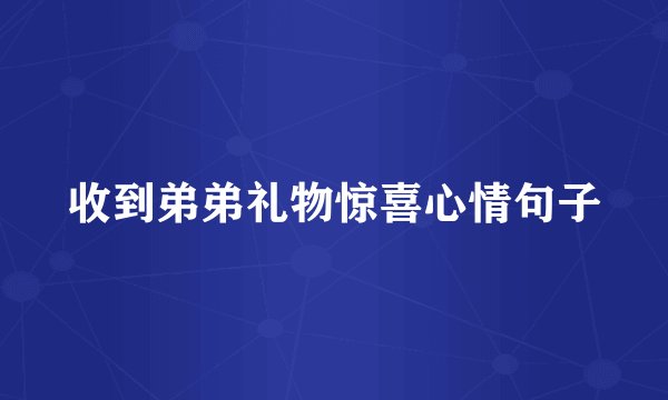 收到弟弟礼物惊喜心情句子
