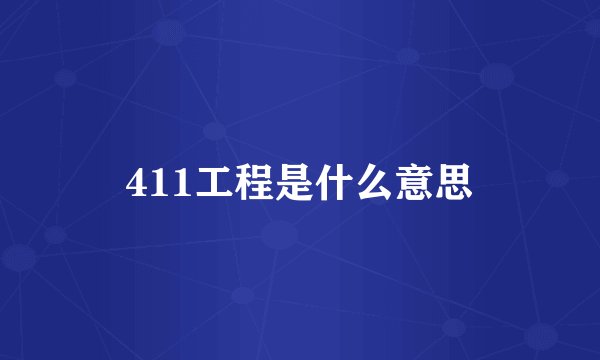 411工程是什么意思