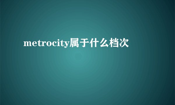 metrocity属于什么档次