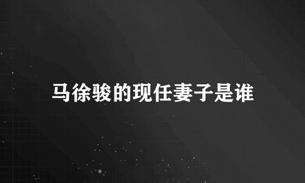 马徐骏的现任妻子是谁
