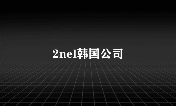 2nel韩国公司