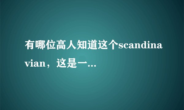 有哪位高人知道这个scandinavian，这是一个什么地方啊，