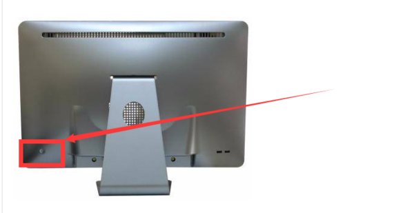 苹果电脑一体机的开机按钮在电脑哪里？