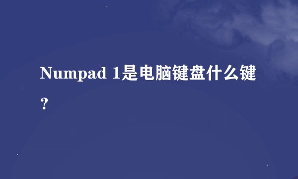 Numpad 1是电脑键盘什么键？