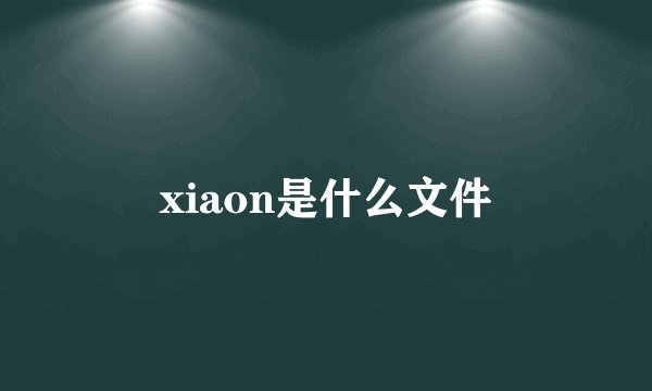 xiaon是什么文件