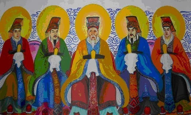 黑帝，黄帝，赤帝，青帝，白帝分别叫什么