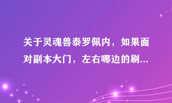 关于灵魂兽泰罗佩内，如果面对副本大门，左右哪边的刷新几率大一些？