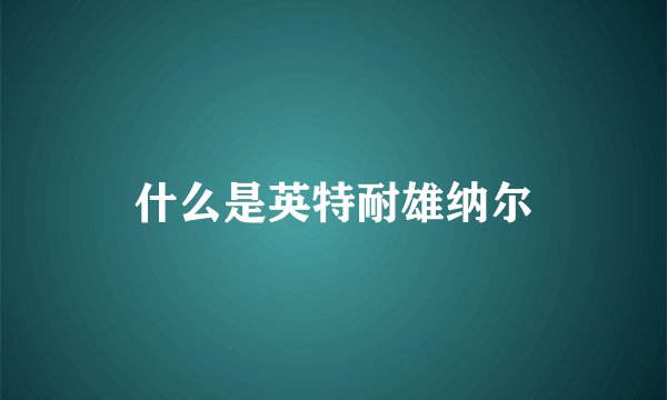 什么是英特耐雄纳尔